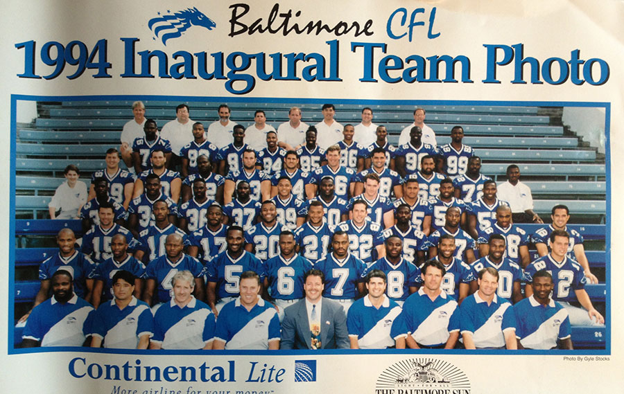 1994 Baltimore Stallions Team Photo.