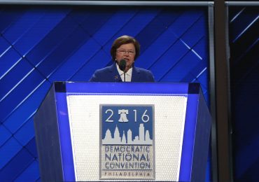 Sen. Barbara Mikulski, the longest serving woman in the Senate, formally nominated Hillary Clinton Tuesday. Capital News Service photo by Hannah Klarner.
