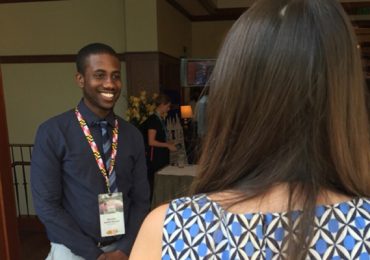 Annapolis resident Keanuu Smith-Brown, 20, a Bernie Sanders supporter and Maryland delegate. Capital News Service photo by Jenna Hecker.