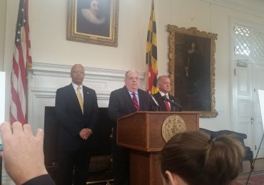 Hogan, along with Lt. Gov. Boyd Rutherford and Secretary of Budget and Management David Brinkley, called on legislators to pass mandate reform.