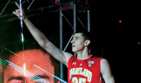 After sitting out the Terps' first 10 games, center Alex Len averaged six points and 5.4 rebounds last season. The Ukraine native spoke to reporters Tuesday for the first time since coming to College Park 13 months ago. (Charlie DeBoyace/The Diamondback)