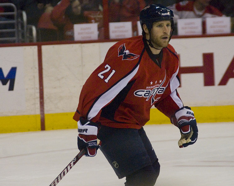 Brooks Laich skates as the Washington Capitals play against the St. Louis Blues on March 3, 2011. Photo courtesy of Sarah Connors.