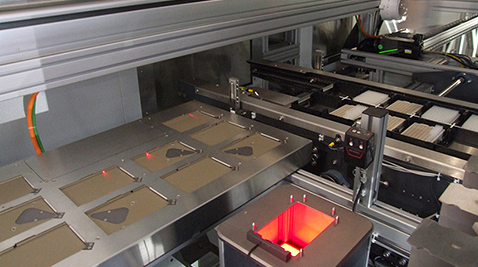 A view of the processing deck in the biorepository in Boston. The trays contain the vials with blood samples of veterans. Photo Courtesy: Veterans Health Administration.