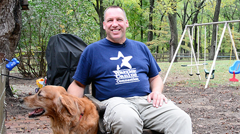 Rick Yount, executive director of Warrior Canine Connection, at its headquarters in Brookeville, Md. Capital News Service photo by Karen Tang.