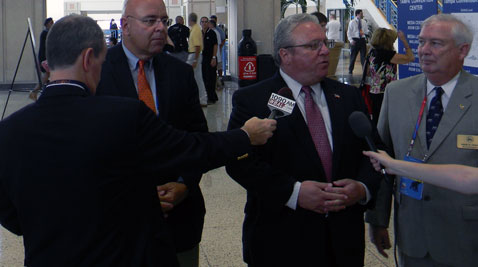 From left, State Sen. E.J. Pipkin, R-Upper Shore, State Sen. Minority Leader Tony O'Donnell, R-Lusby, and Harford County Executive David Craig respond Tuesday to Gov. Martin O'Malley's attacks on Gov. Mitt Romney.