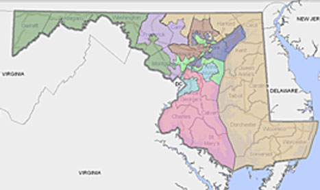 redistricting map 2011 from the Maryland Department of Planning and Redistricting