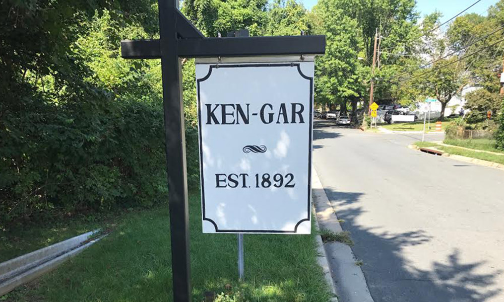 The Ken-Gar sign as you drive into the community. (Chris Miller/Capital News Service)
