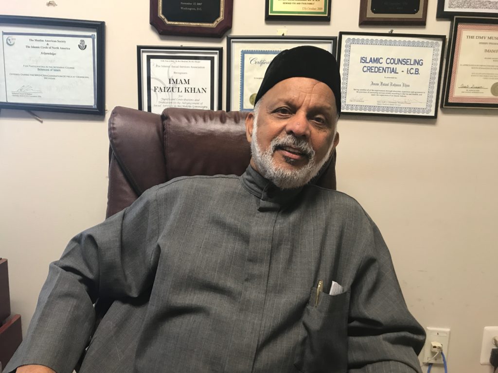 Faizul Khan is the imam of the Islamic Society of the Washington Area. He is concerned with the way Trump is targeting minorities in 2017. (Chris Miller/ Capital News Service)