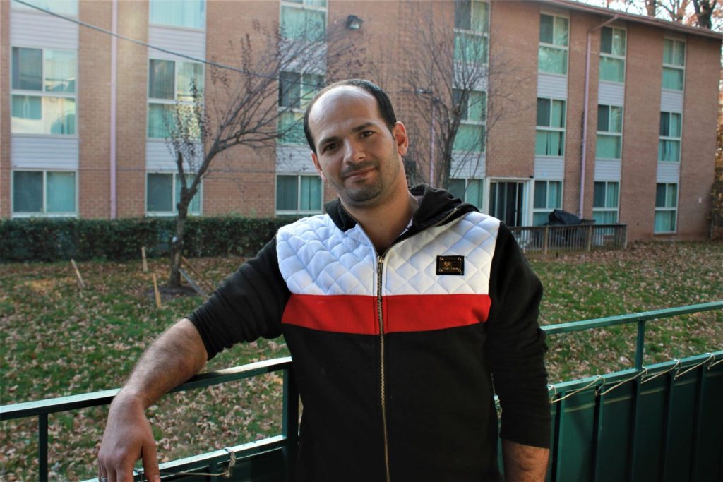 Nour outside of his apartment in Landover, Md., on Thursday, November 30, 2017. (Photo courtesy of Nabila Hejazi.)