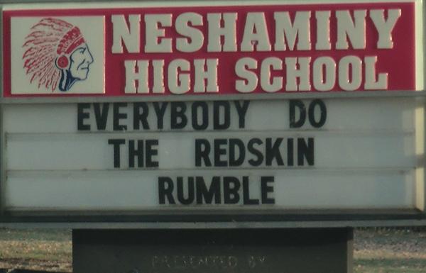 A Neshaminy High School event board. Photo courtesy Donna Fann-Boyle.