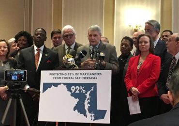 Maryland Democrats announce priority legislation. Their aim is to offset some of the changes in the Republican federal tax bill. Speaker Michael Busch expects a solution within next 85 days. Capital News Service photo by Zach Shapiro
