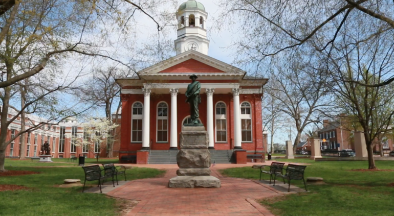 The Confederate statue in Leesburg, Virginia, does not represent a certain Confederate figure, but rather a generic Confederate soldier. (Capital News Service photo).