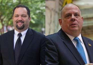 Ben Jealous (left), the Democratic gubernatorial nominee, and Gov. Larry Hogan (right), the incumbent Republican (File Photo/Capital News Service).