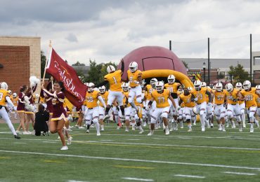 Salisbury University players take the field before a game this season. (Photo courtesy of Joey Gardner/FotoJoe)