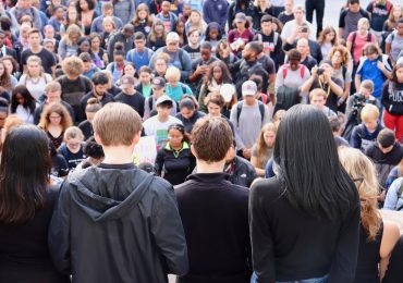 COLLEGE PARK - The Student Government Association asked for a minute of silence in memory of Jordan McNair. (Albane Guichard/Capital News Service)