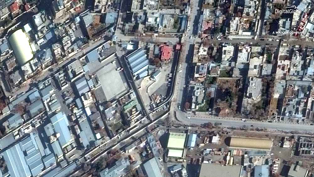 Location of car bomb that killed an RFE/RL journalist in Kabul. (Satellite image ©2018 DigitalGlobe, a Maxar company)