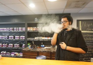 VAPE180 supervisor Devin Farmer said April 11, 2019, he may have to turn some of his customers away once the smoking age is raised, however, he thinks his store in Annapolis, Maryland, should be able to stay in business. Photo by Charlie Youngmann / Capital News Service.
