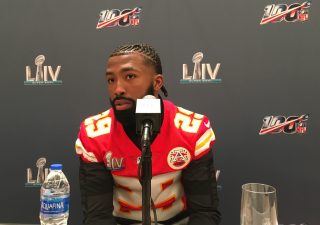 Kendall Fuller speaks with reporters in Miami on Jan. 29, 2020.