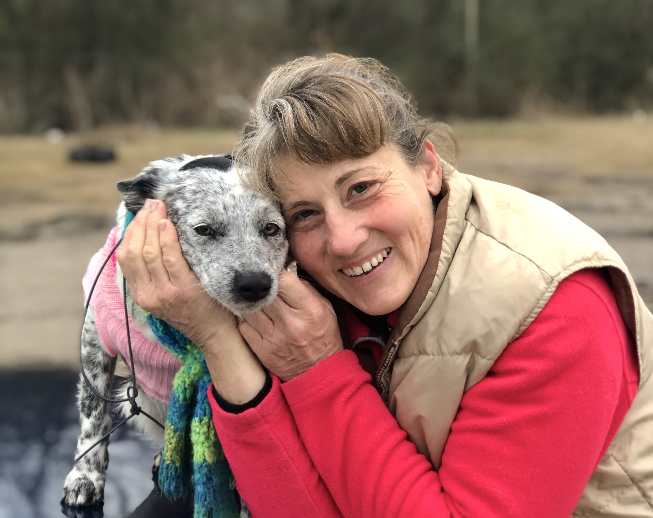 Deborah Darlene Olsen has been living out of her car in Fayetteville with her dog, Ava Bear. Olsen has an eye out constantly for her personal safety. (Photo by Brooke Tomlin | The Razorback Reporter)