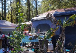 Karen’s camp. (Chris Day/WUFT News)