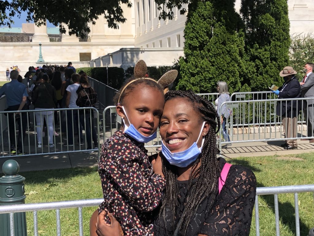 Becki Bass and her daughter came to pay respects to the late Justice