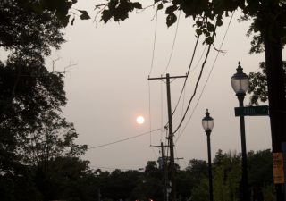 WASHINGTON D.C., The sun was obscured by smoke from the West Coast Tuesday evening in the D.C. area. Capital News Service Photo by Aneurin Canham-Clyne