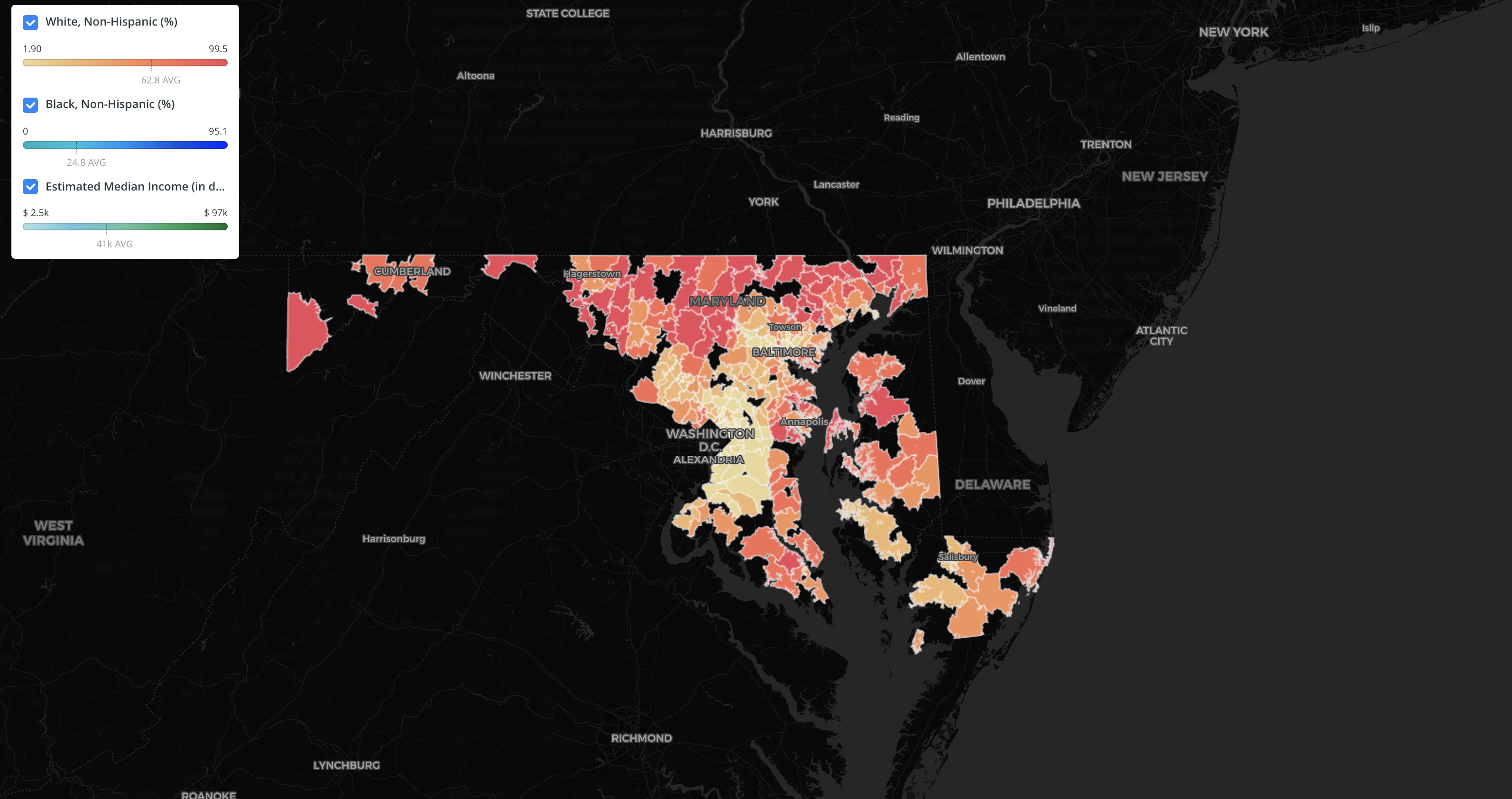 Maryland Demographic Data from the American Community Survey CNS Maryland