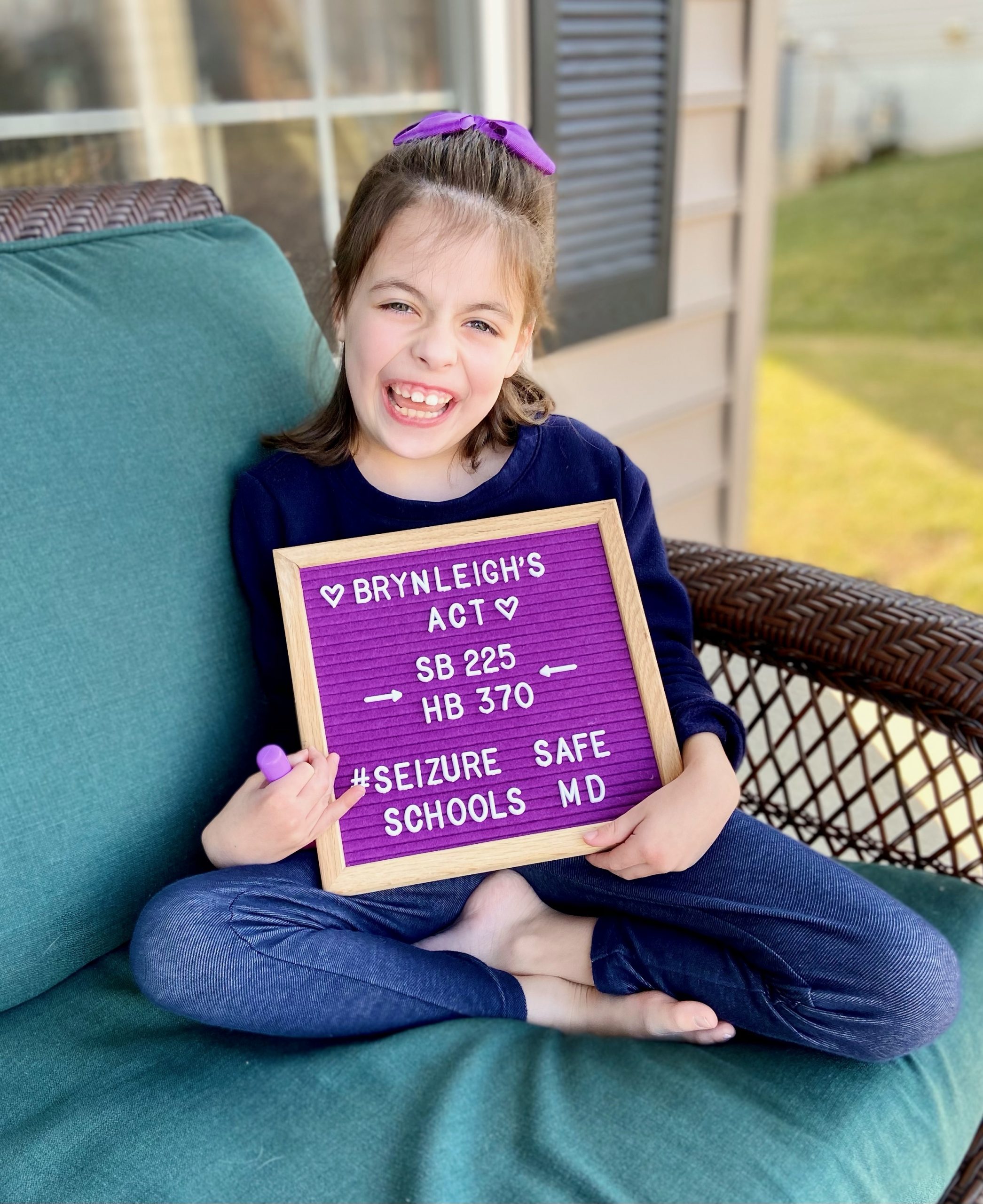 Brynleigh Shillinger at her home in Frederick County, Maryland, in January 2021. A bill in the General Assembly is named after her. Courtesy of Lauren Shillinger.