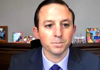 Senate President Bill Ferguson, D-Baltimore City discusses details of the new amendment (January 27, 2021/Screenshot by Darryl Kinsey Jr/Capitol News Service)