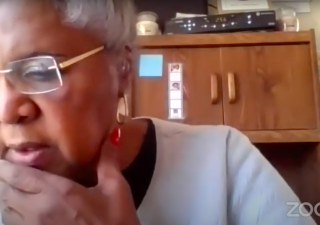 Sen. Joanne Benson, D–Prince George's, presents bill SB0194 to the Senate Finance committee Feb. 4, 2021. (Screenshot by Jack Hogan / Capital News Service)