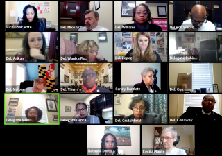 Del. Melissa Wells, D-Baltimore, speaks at the House Judiciary Committee hearing over Zoom on Tuesday Feb. 16.