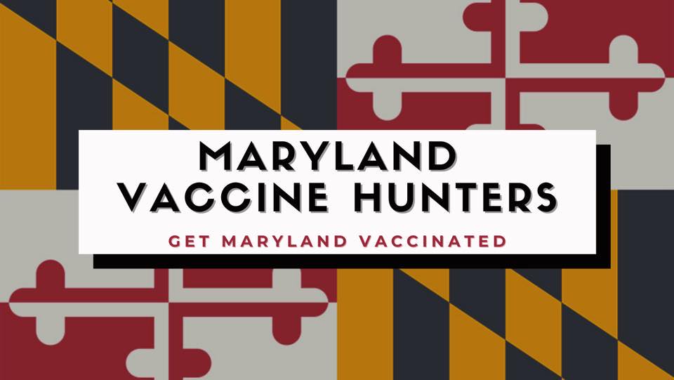 The cover photo for the Maryland Vaccine Hunters Facebook group
