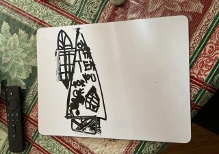 In her free time, Rosa, the Brown's foster care child, likes to draw.