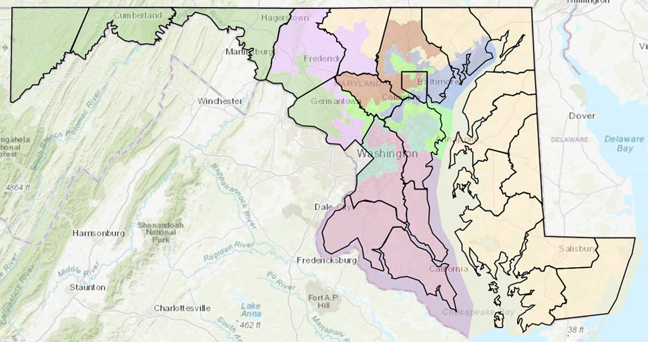 Maryland congressional map.