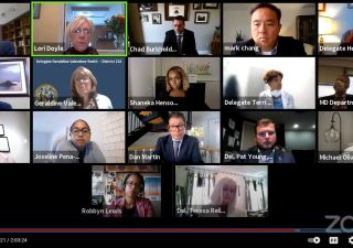 Advocates for behavioral health providers, Maryland Department of Health officials, an Optum executive and state legislators met virtually on Nov. 4, 2021, to discuss the repayment of more than $200 million that the health department said it overpaid providers in 2020. (Screenshot: Trisha Ahmed/Capital News Service)