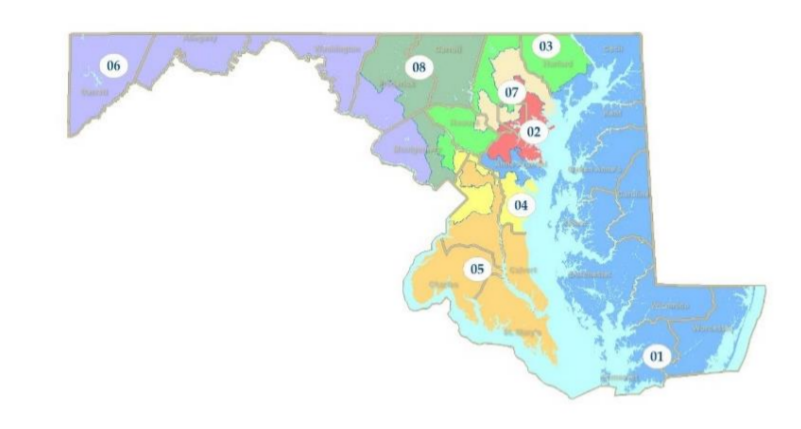The Legislative Redistricting Advisory Commission released draft congressional maps Tuesday. Draft Map 2 is pictured here. Legislative Redistricting Advisory Commission.