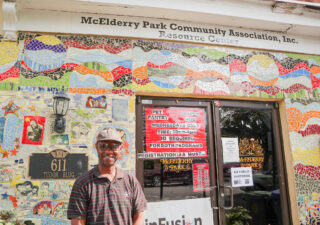 Ernest Smith, 62, stands in front of the McElderry Park Community Association's resource center on North Montford Avenue. (Photo: Esther Frances/Capital News Service)