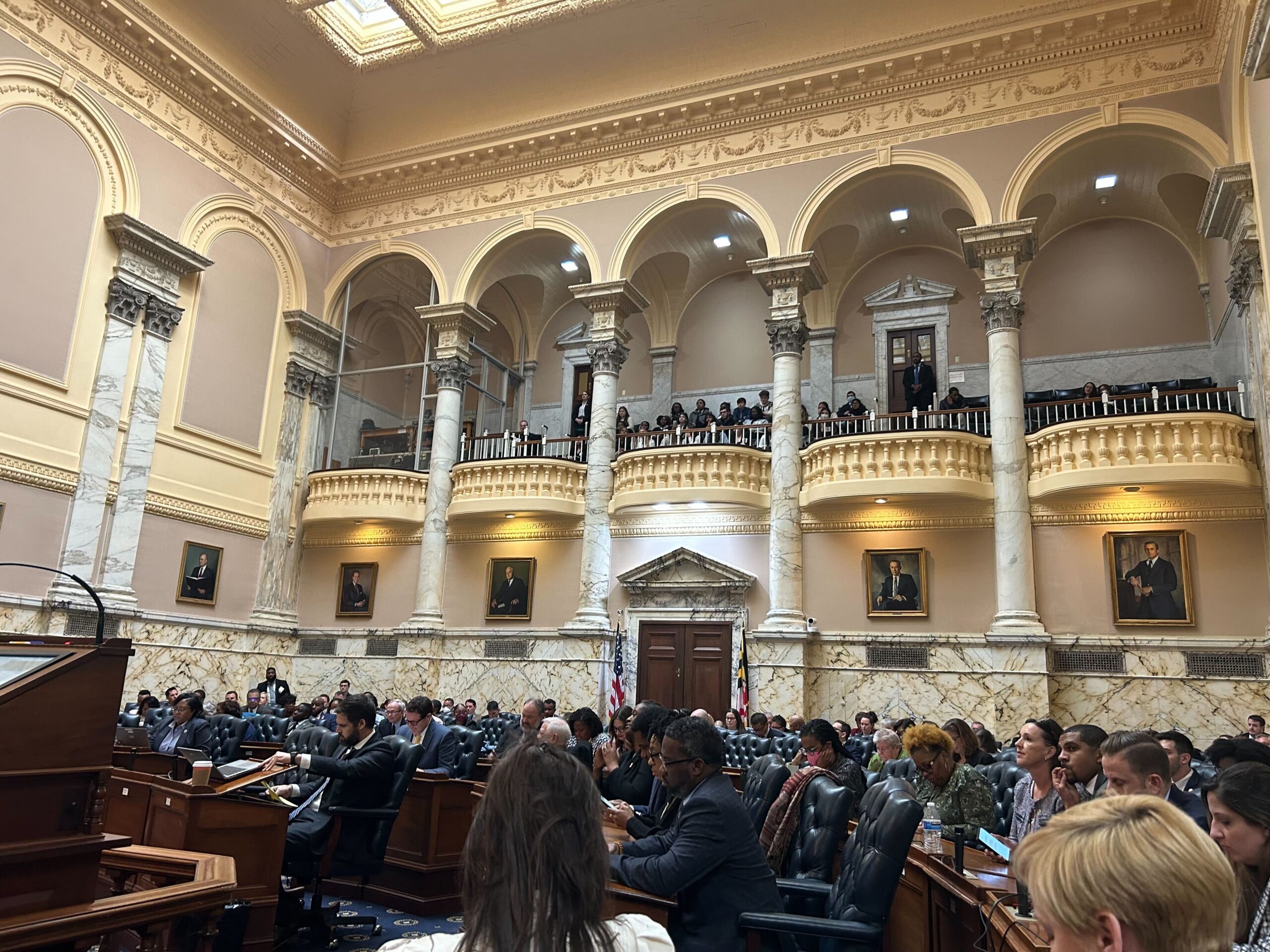 The House chamber during the Maryland General Assembly session of February 2023