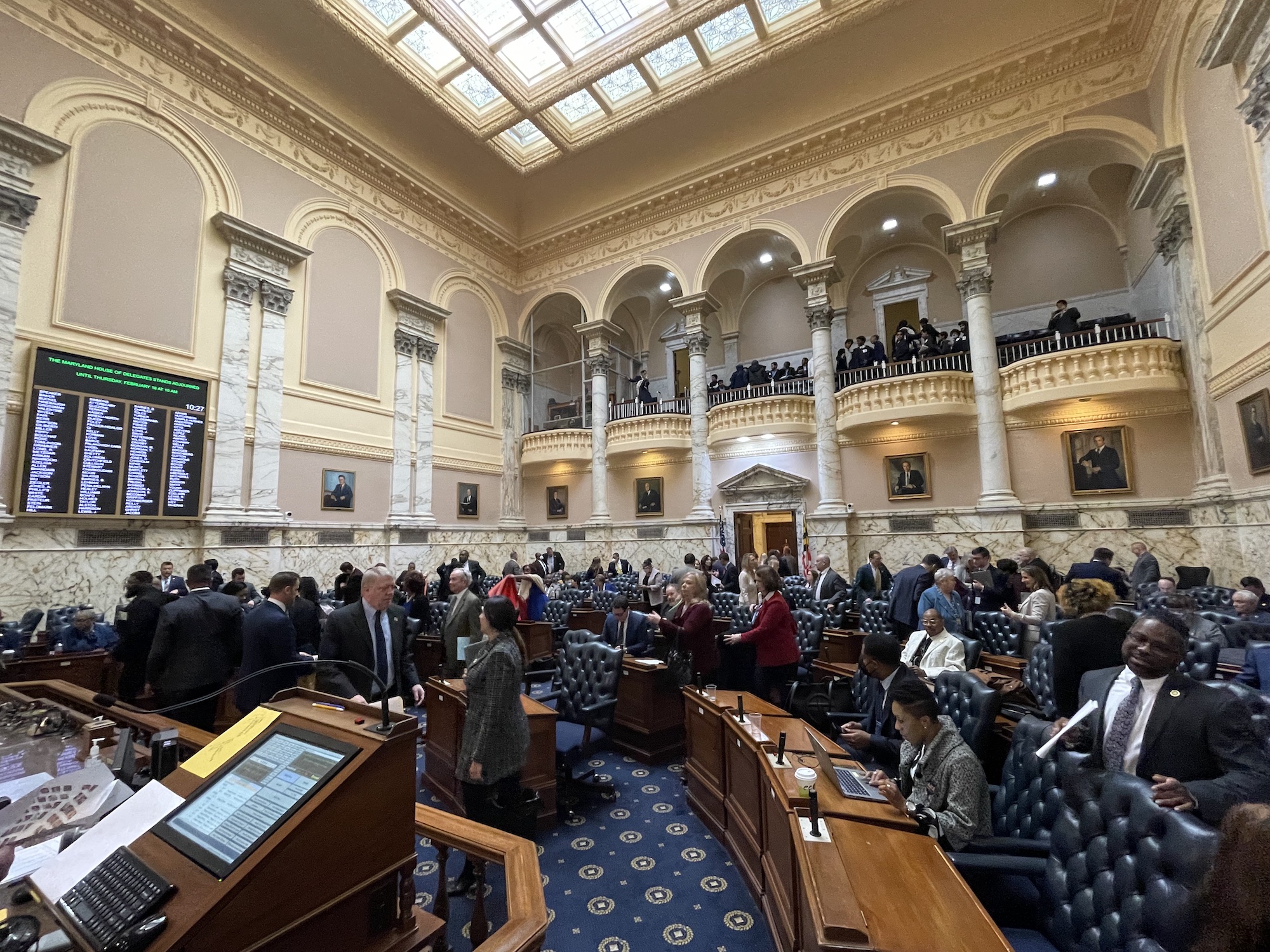 Lawmakers gather in the Maryland House of Delegates