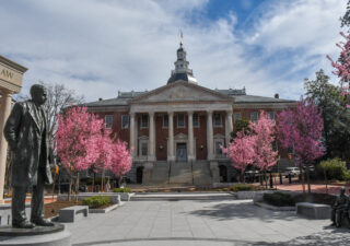 The Maryland State House in Annapolis on March 8, 2022. (Christine Zhu/Capital News Service)