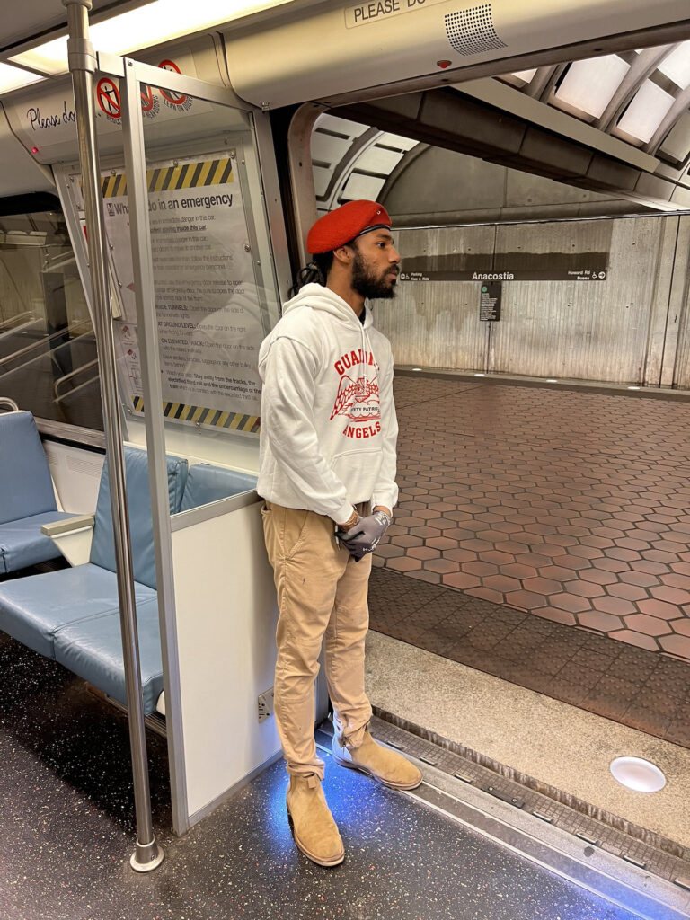 The DC Guardian Angels' goal is to serve as a deterrent and report to Metro police, so their patrols both on and off the Metro trains are done unarmed. (John Ayala/Guardian Angels chief)