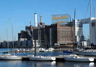 Domino Sugar Refinery in Baltimore Harbor, Wednesday Oct. 25, 2023. (Tommy Tucker/Capital News Service)