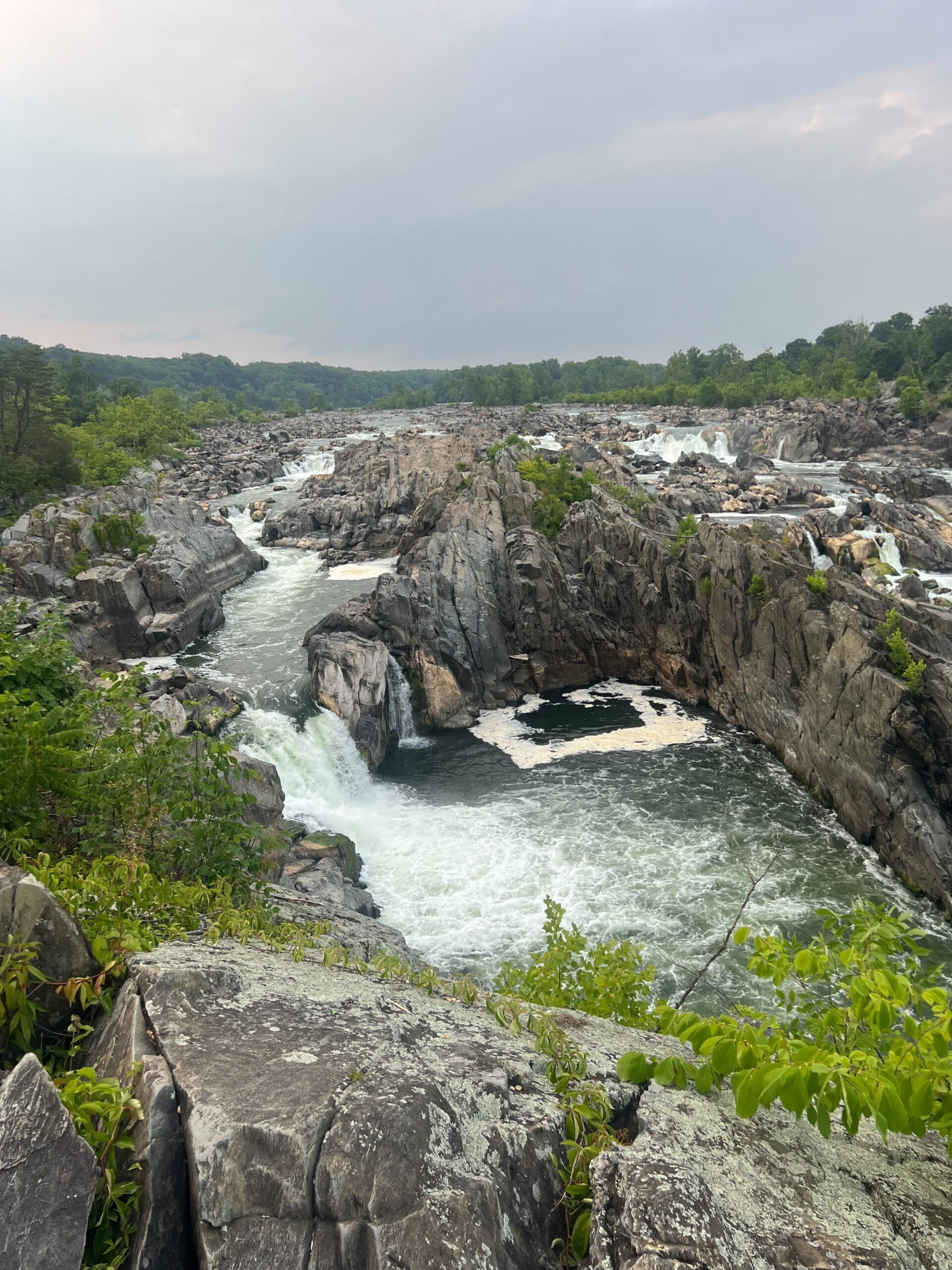 The sound of cascading water creates a serene ambiance at Great Falls. (Mariam Bukhari/Capital News Service)
