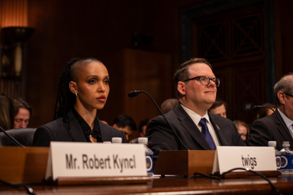 Music artist FKA twigs (left) wants to protect her legacy from Artificial Intelligence.