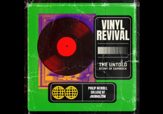 Podcast Vinyl Revival cover art by Lilly Howard