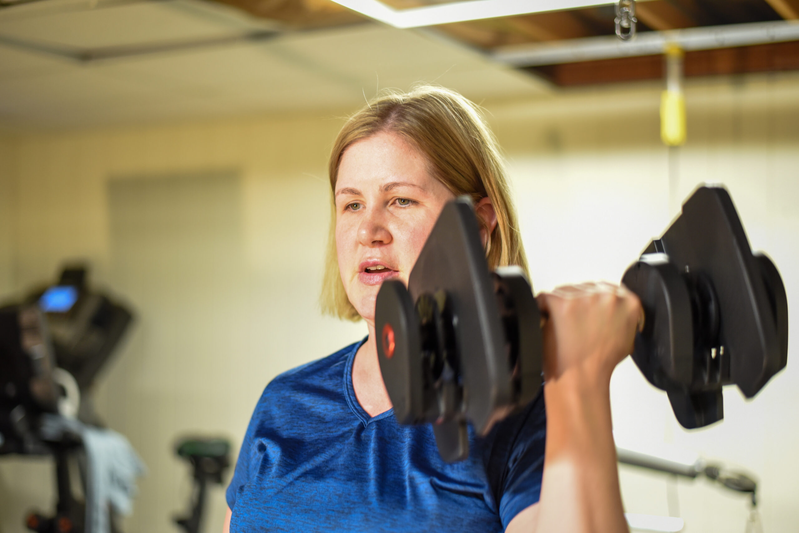 Woman lifting weights