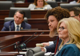 Fagan Harris, Chief of Staff to Gov. Wes Moore, during a joint hearing on the Excellence in Maryland Public Schools Act.