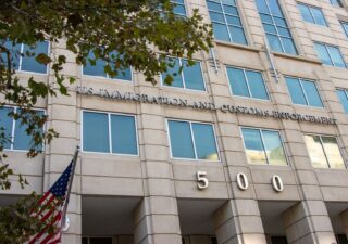 The exterior of the U.S. Immigration and Customs Building on Oct. 3, 2025.